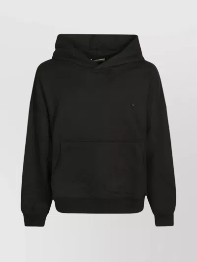 A Paper Kid Hooded Sweater Front Pocket In Black