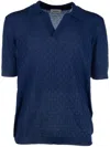 A Paper Kid Short Sleeve Sweater In Blau