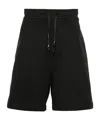A Paper Kid Logo-patch Cotton Track Shorts In Black