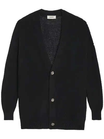 A Paper Kid Jewel Botton Cardigan Clothing In Black
