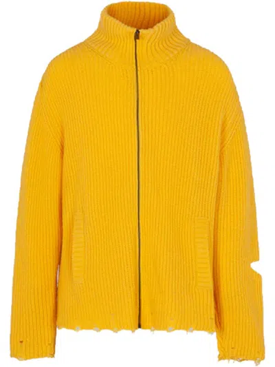 A Paper Kid Knitted Jacket Clothing In Yellow