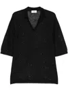 A Paper Kid Knitted T-shirt In Black