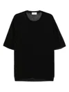 A Paper Kid Knitted T-shirt In Black