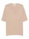 A Paper Kid Knitted T-shirt In Neutrals