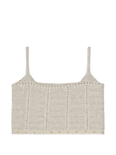 A Paper Kid Knitted Top In Neutral