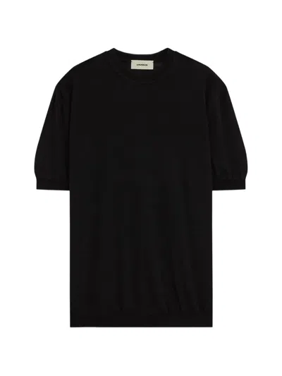 A Paper Kid Knitted T-shirt In Black