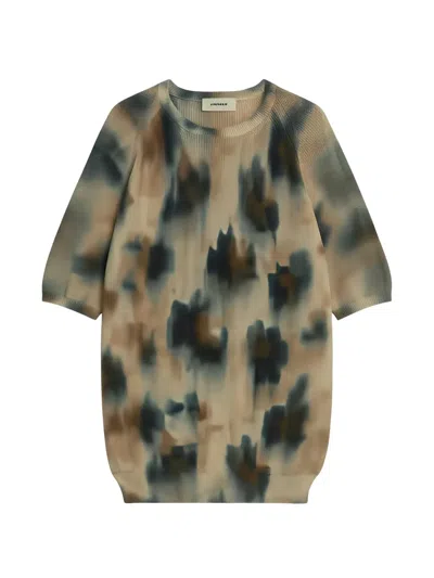 A Paper Kid Knitted T-shirt In Brown