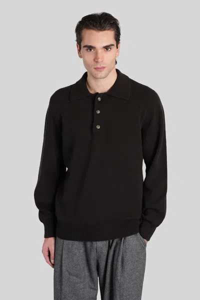 A Paper Kid Knitwear In Brown Wool In Multi