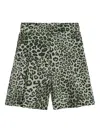A Paper Kid Leopard-print Shorts In Green