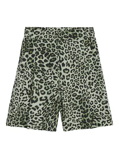 A Paper Kid Leopard-print Shorts In Green