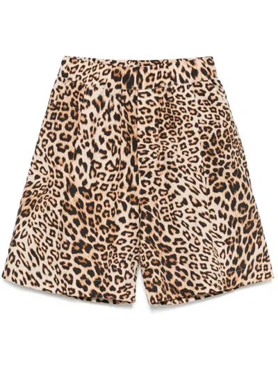 A Paper Kid Leopard-print Shorts In Neutrals