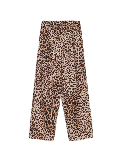 A Paper Kid Leopard-print Trousers In Animal Print