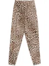 A Paper Kid Leopard-print Trousers In Brown
