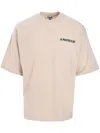A Paper Kid Logo Cotton T-shirt In Neutrals