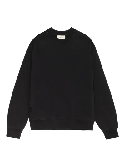 A Paper Kid Logo Crew Neck Sweatshirt In Black