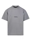 A Paper Kid Logo-embroidered T-shirt In Gray
