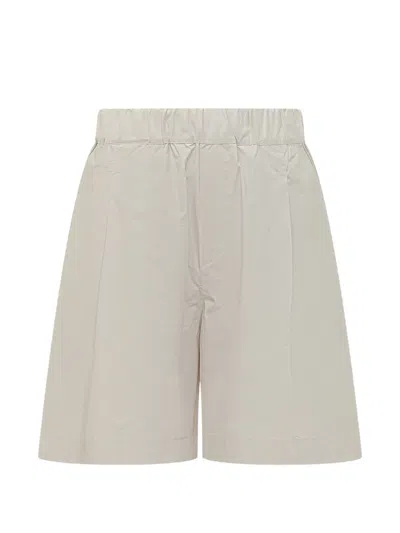 A Paper Kid Logo-patch Shorts In White