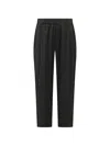 A Paper Kid Black Relaxed Elasticated Pants In Black