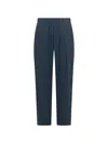 A Paper Kid Blue Regular Elasticated Pants In Blue