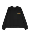 A Paper Kid Logo-print Cotton Sweatshirt In Black