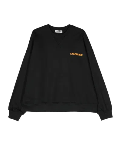 A PAPER KID LOGO-PRINT COTTON SWEATSHIRT