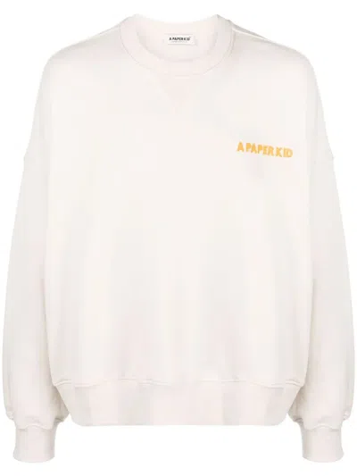 A Paper Kid Logo-print Cotton Sweatshirt In Multi