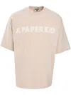 A Paper Kid Logo-print T-shirt In Neutrals