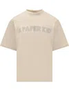 A Paper Kid Logo-print T-shirt In Sabbia/sand