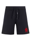 A Paper Kid Logo-print Track Shorts In Blue