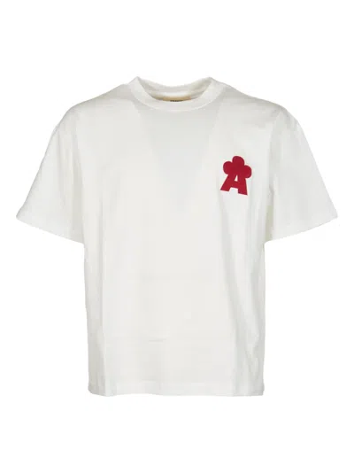 A Paper Kid Logo Round Neck T-shirt In Cream