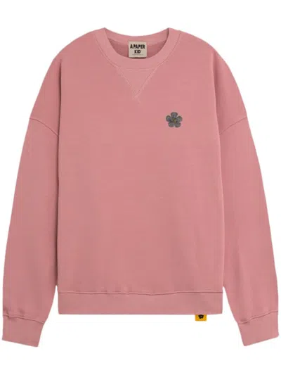 A Paper Kid Logo Sweatshirt In Pink