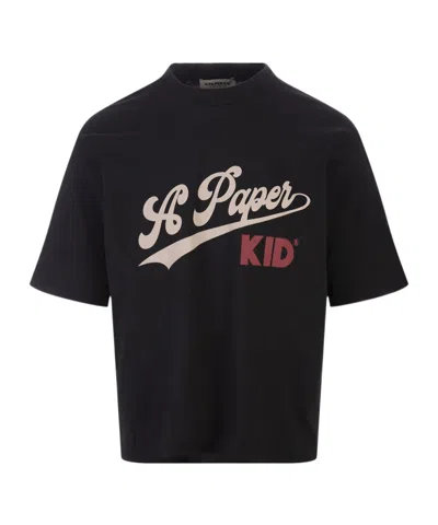 A Paper Kid Logo T-shirt In Black