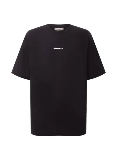 A Paper Kid Logo-print Crew-neck T-shirt In Black