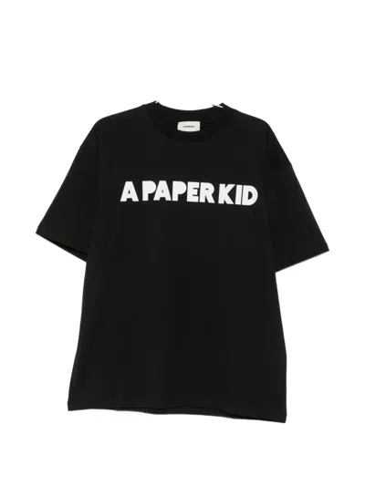 A Paper Kid Logo-print T-shirt In Black