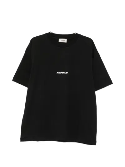 A Paper Kid Logo-print T-shirt In Black
