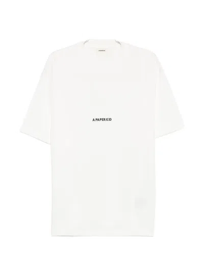 A Paper Kid Logo-print T-shirt In White