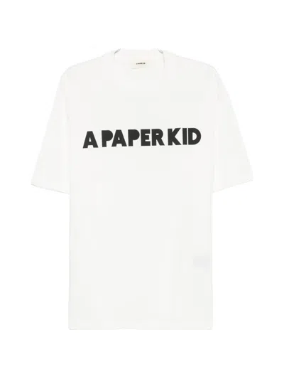 A Paper Kid Logo-print T-shirt In White
