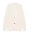 A Paper Kid Long-sleeved Knitted Cardigan In White