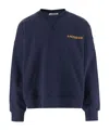 A Paper Kid Brushed Cotton Crew-neck Sweatshirt With Maxi Back Print In Black