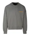 A Paper Kid Man Sweatshirt Military Green Size L Cotton In Gray