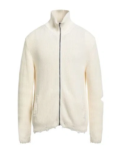 A Paper Kid Man Cardigan Ivory Size L Organic Cotton, Merino Wool