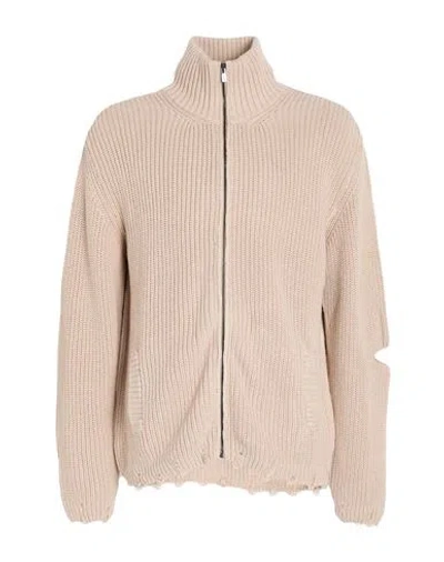 A Paper Kid Man Cardigan Sand Size L Organic Cotton, Merino Wool In Neutral