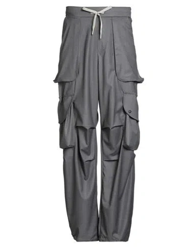 A Paper Kid Man Pants Grey Size M Polyester, Viscose, Elastane In Gray