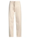 A Paper Kid Man Pants Ivory Size L Cotton In White