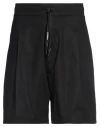 A Paper Kid Man Shorts & Bermuda Shorts Black Size S Cotton