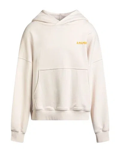 A Paper Kid Man Sweatshirt Beige Size Xl Cotton In White