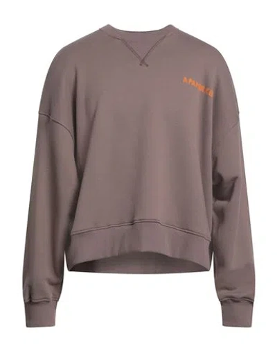 A Paper Kid Man Sweatshirt Khaki Size M Cotton In Brown