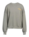 A Paper Kid Man Sweatshirt Military Green Size L Cotton In Gray