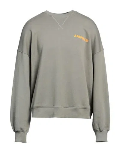 A Paper Kid Man Sweatshirt Military Green Size L Cotton In Gray