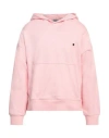 A Paper Kid Cotton Hoodie With Patch Pocket And Pin In Pink